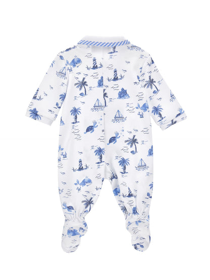 Pelele de algodón con estampado marino