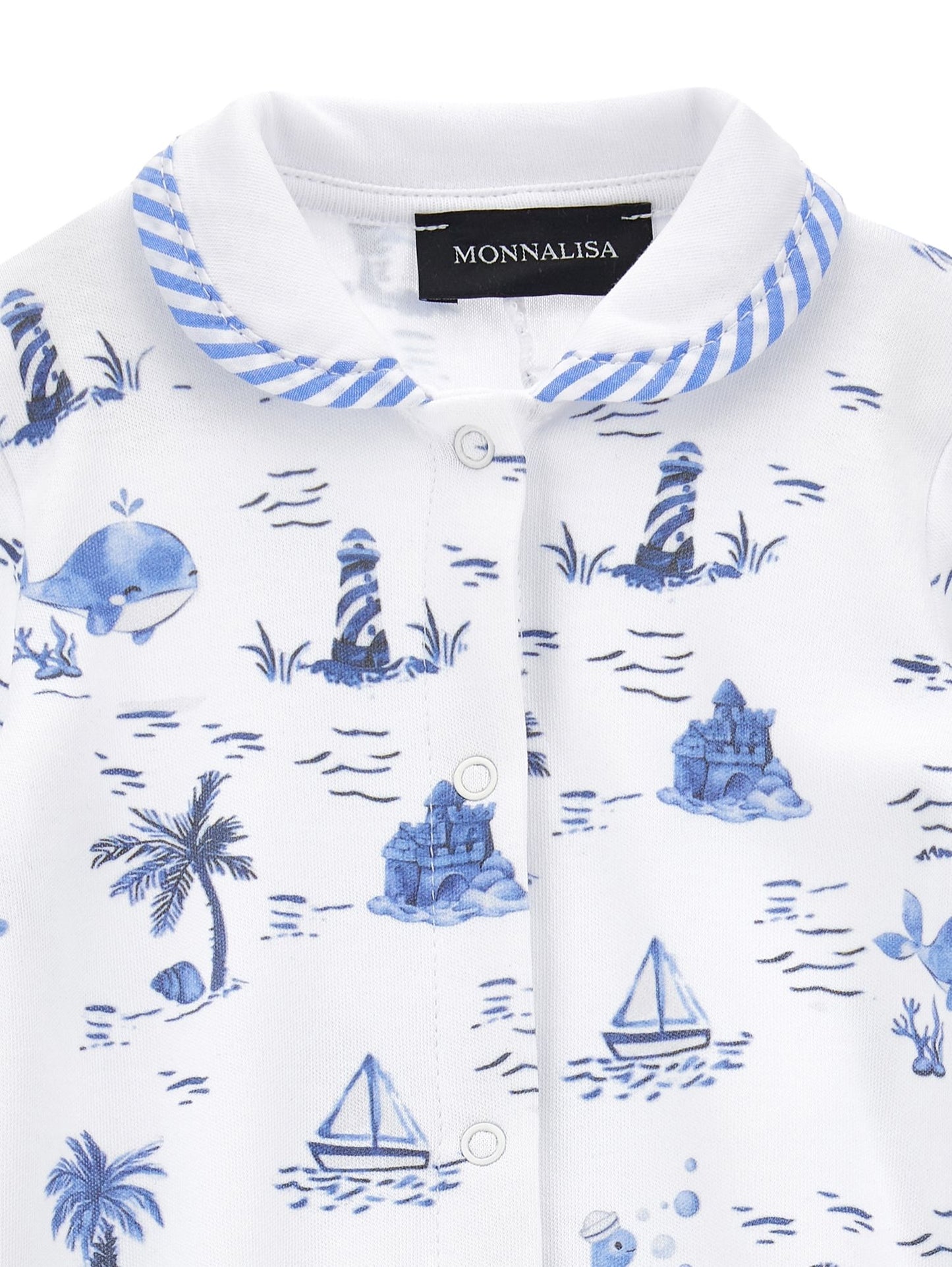 Pelele de algodón con estampado marino