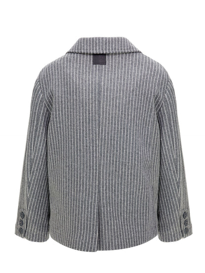 Pinstriped Milanese stitch jacket