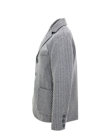 Pinstriped Milanese stitch jacket