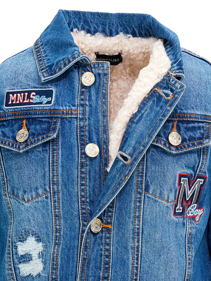 Patch denim jacket