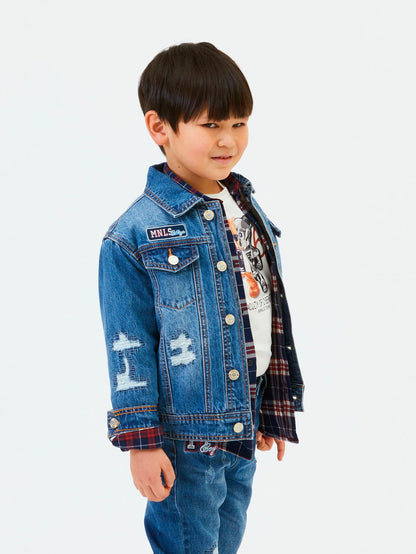 Patch denim jacket