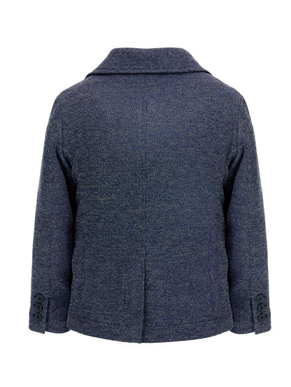 Knitted jacket with pocket square