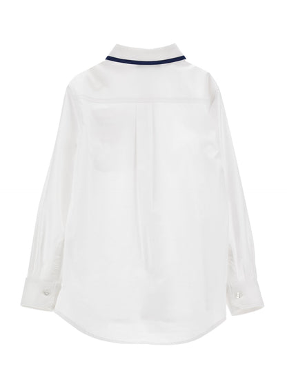 Poplin shirt with profiles