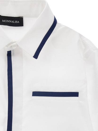 Poplin shirt with profiles