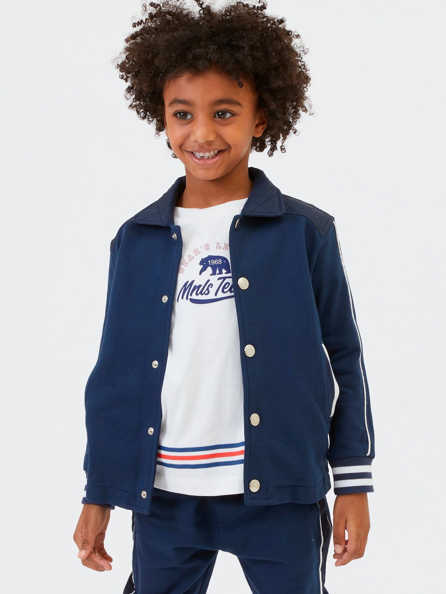 Striped logo jersey T-shirt