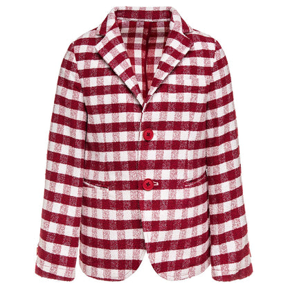 Spring checked jacket