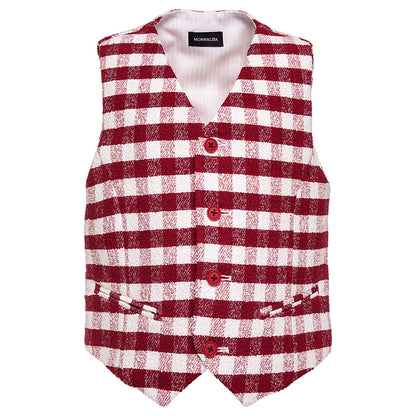 Gilet a quadretti in tela