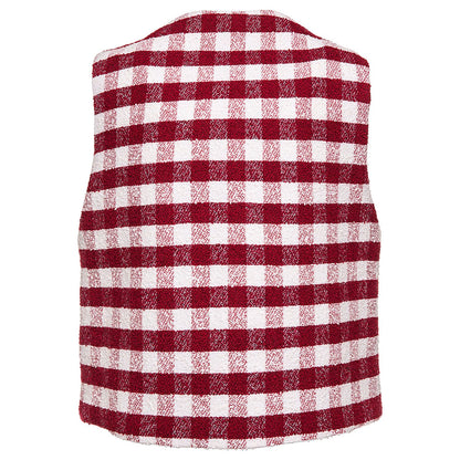 Gilet a quadretti in tela