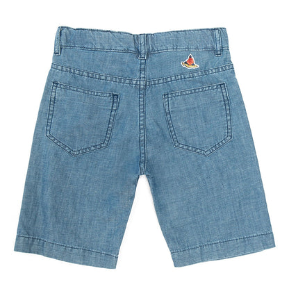 Bermuda shorts in light denim