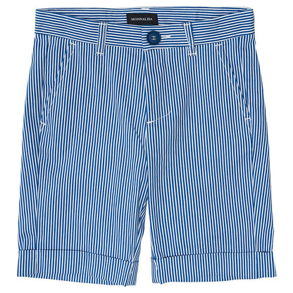 Striped cotton shorts