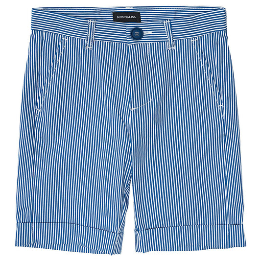 Striped cotton shorts
