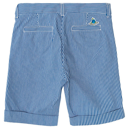 Striped cotton shorts