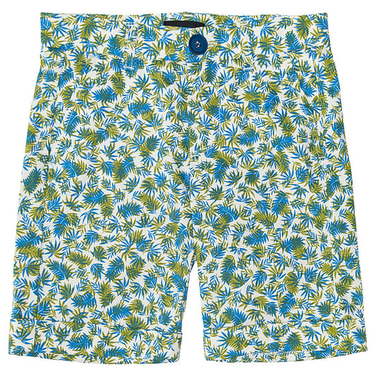 Allover gabardine Bermuda shorts