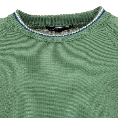 Pullover in cotone con profili colorati