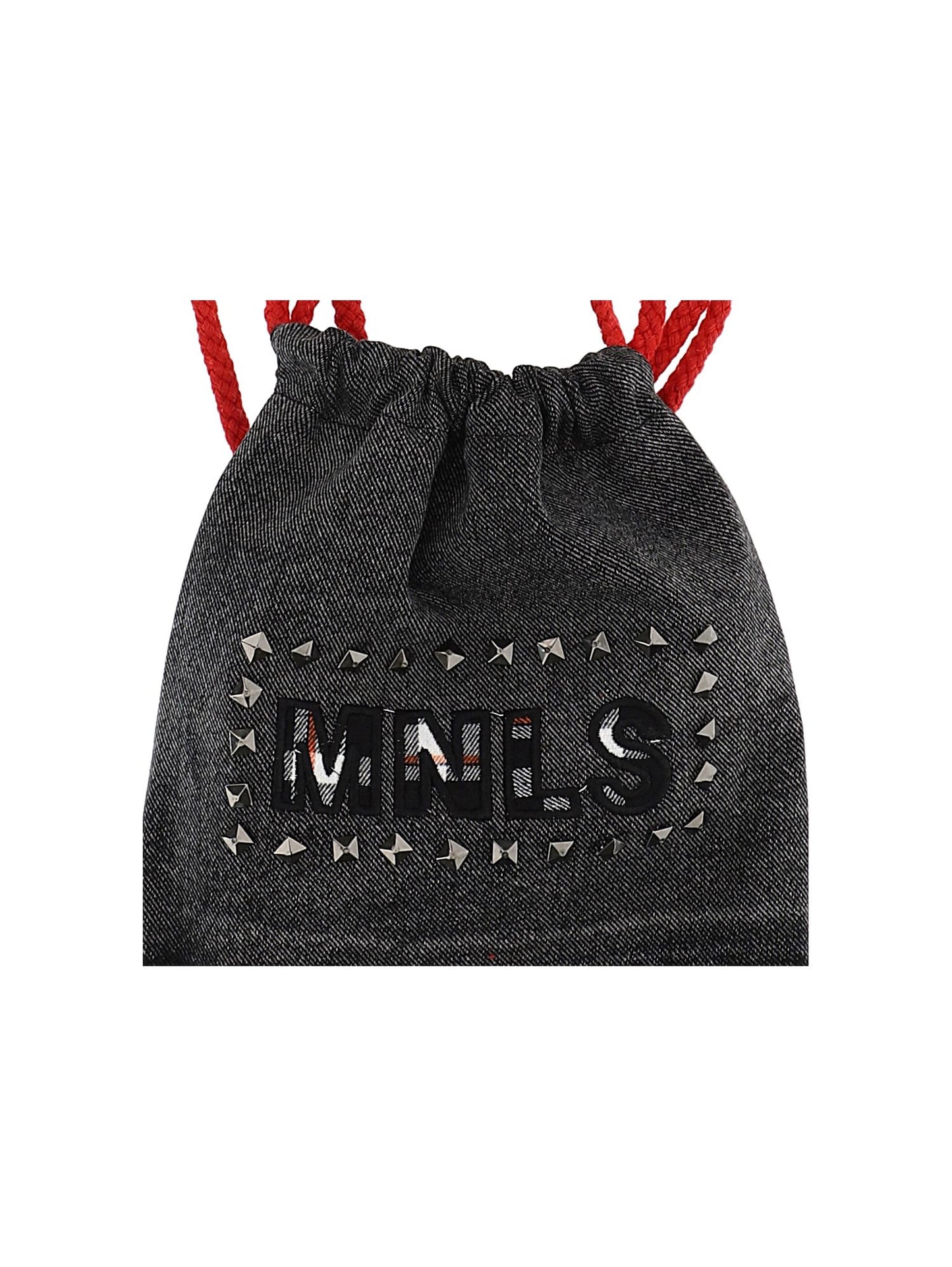 Denim-effect sweatshirt shoe bag