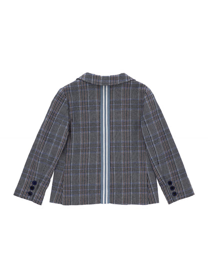 Checked stretch jacket