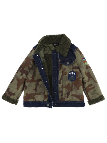 Camouflage plush jacket