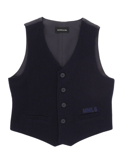 Textured fabric vest