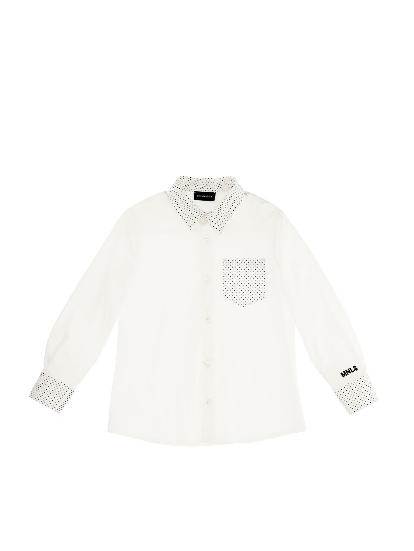 Polka dot poplin shirt