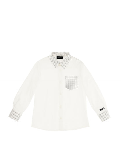 Polka dot poplin shirt