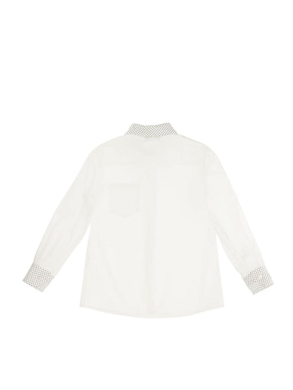 Polka dot poplin shirt
