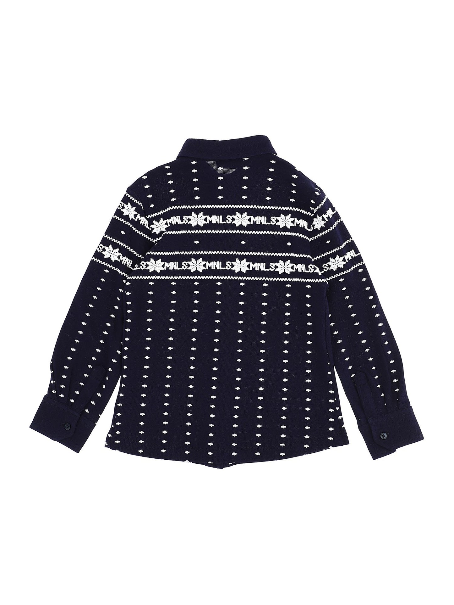 Mountain print piquet shirt