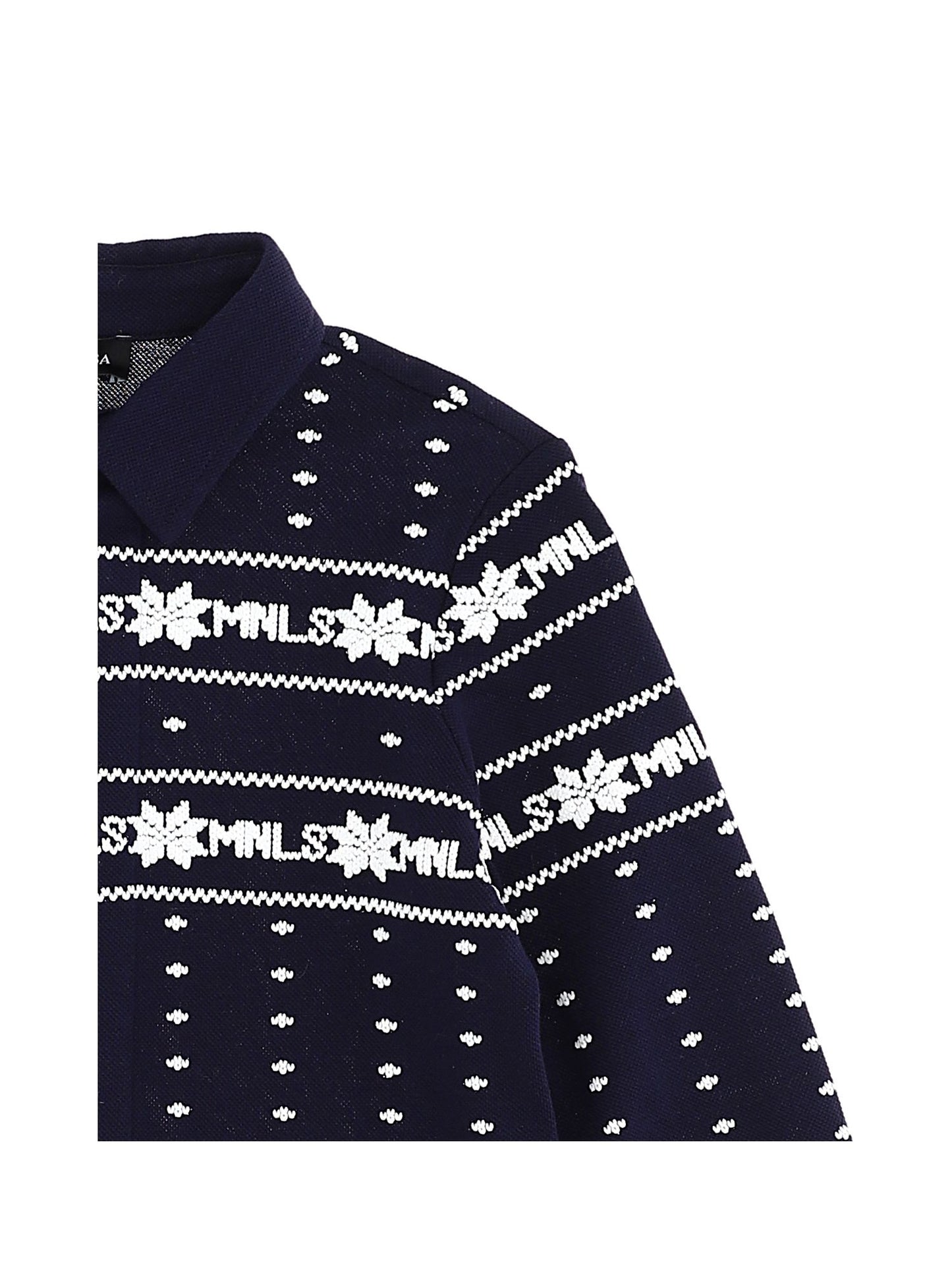 Mountain print piquet shirt