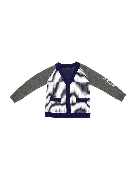 Embossed knitted cardigan