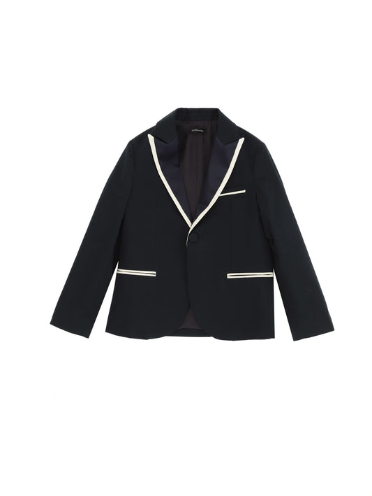 Peak lapel tuxedo jacket