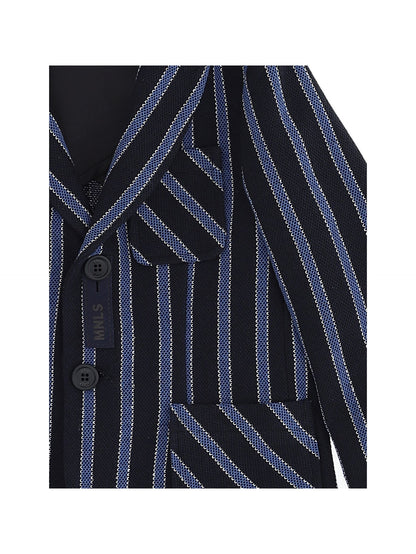 Striped pique jacket