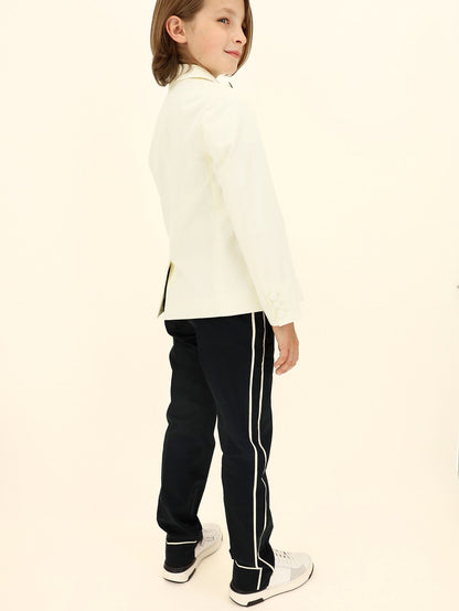 Satin trousers with bands
