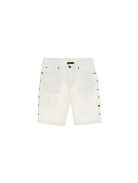 Bermuda jeans with studs