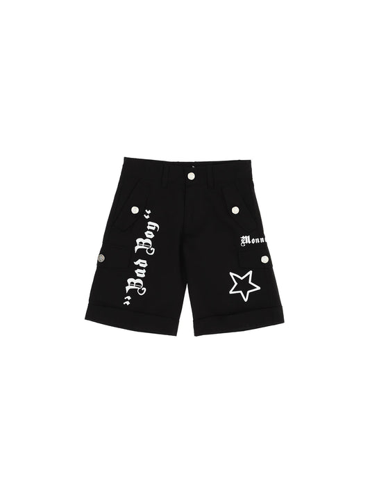 Cargo Bermuda shorts with logo