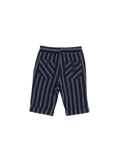 Striped piquet Bermuda shorts