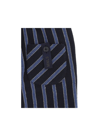 Striped piquet Bermuda shorts