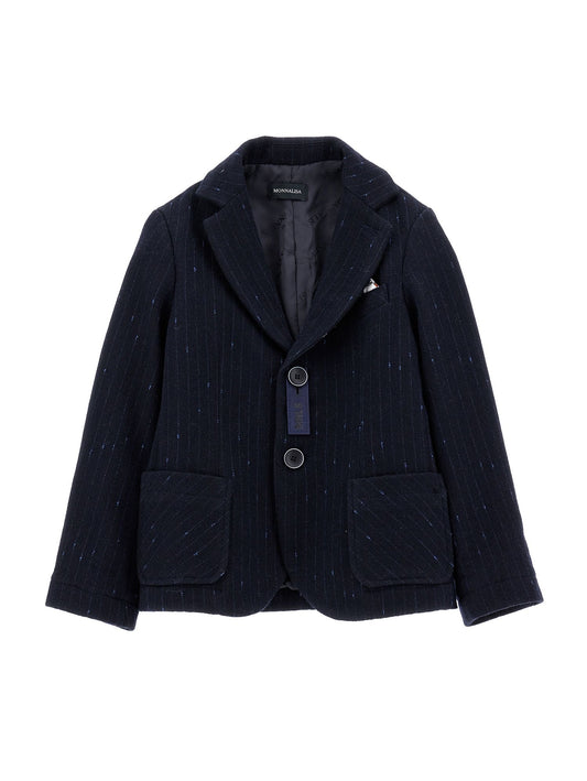 Two-button herringbone blazer