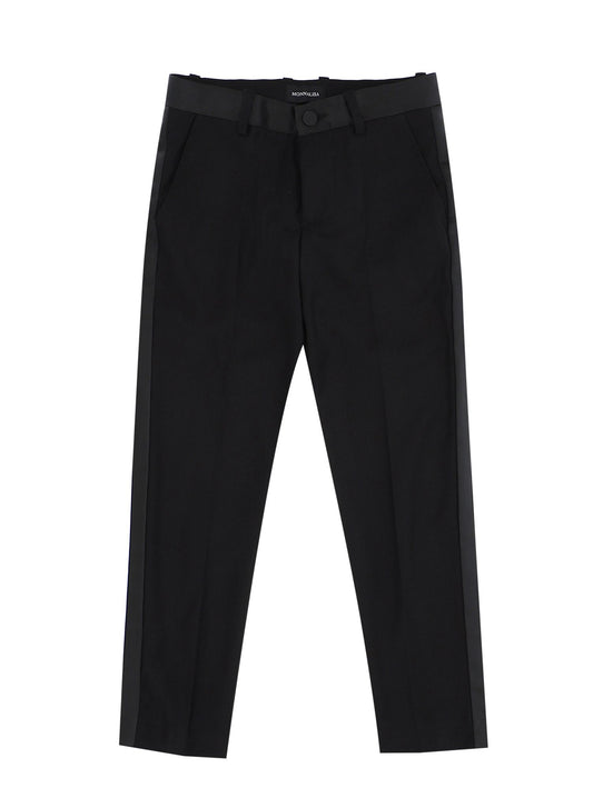 Classic trousers with satin stripes