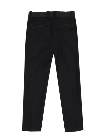 Classic trousers with satin stripes