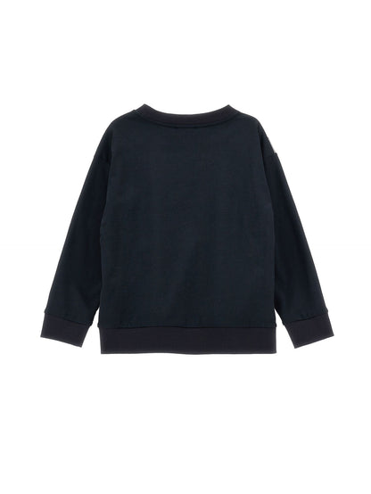 Scarf print cotton sweatshirt