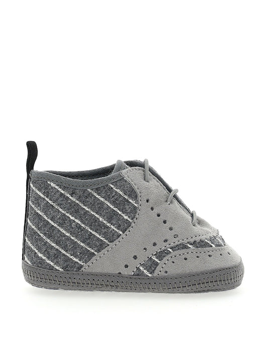 Scarpine neonato tessuto gessato