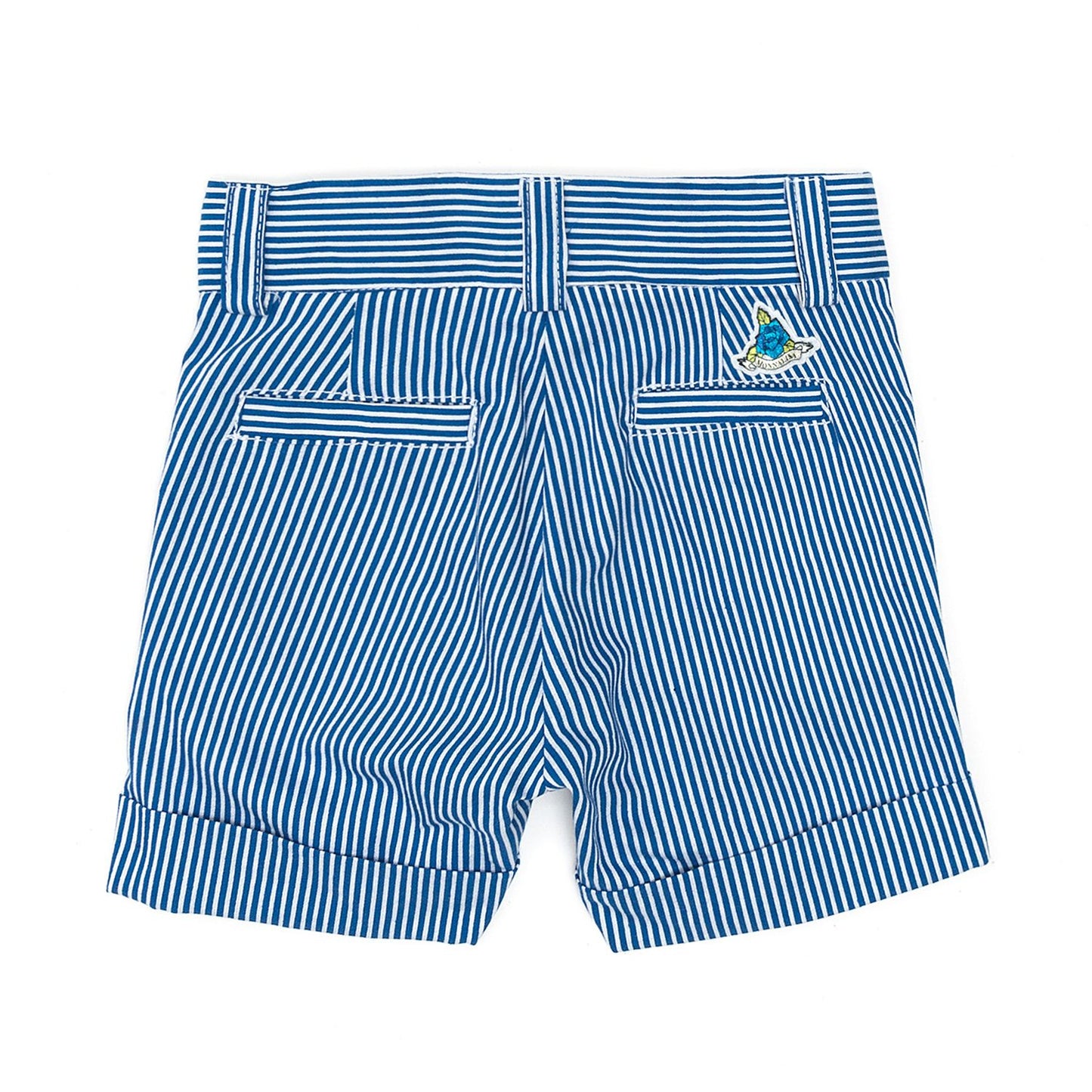 Pantaloncini in cotone a righe