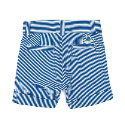 Pantaloncini in cotone a righe