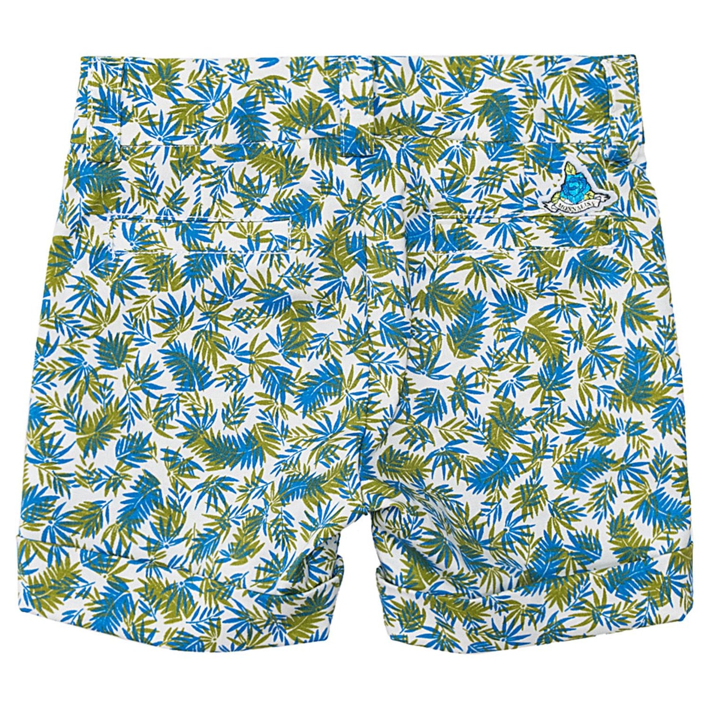 Bermuda gabardina allover con risvoltino
