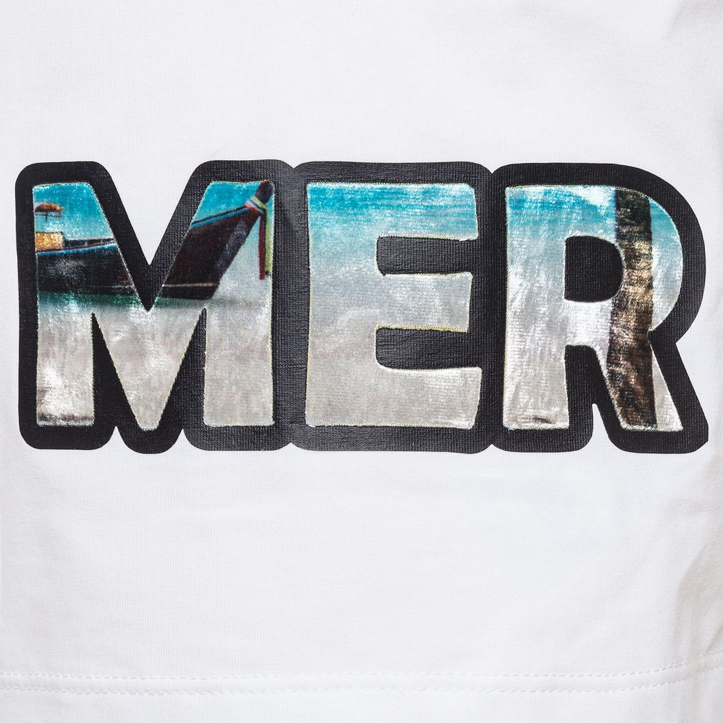 T-shirt in cotone con stampa Summer