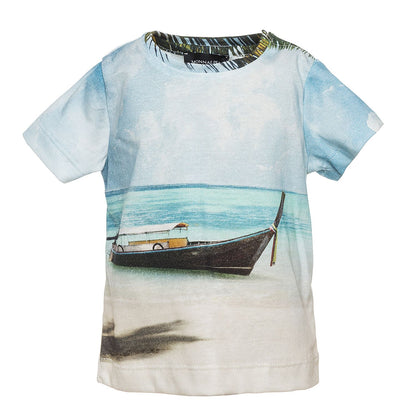 T-shirt cotone Hawaii con stampa