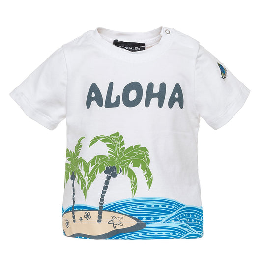 T-shirt cotone e stampa palme