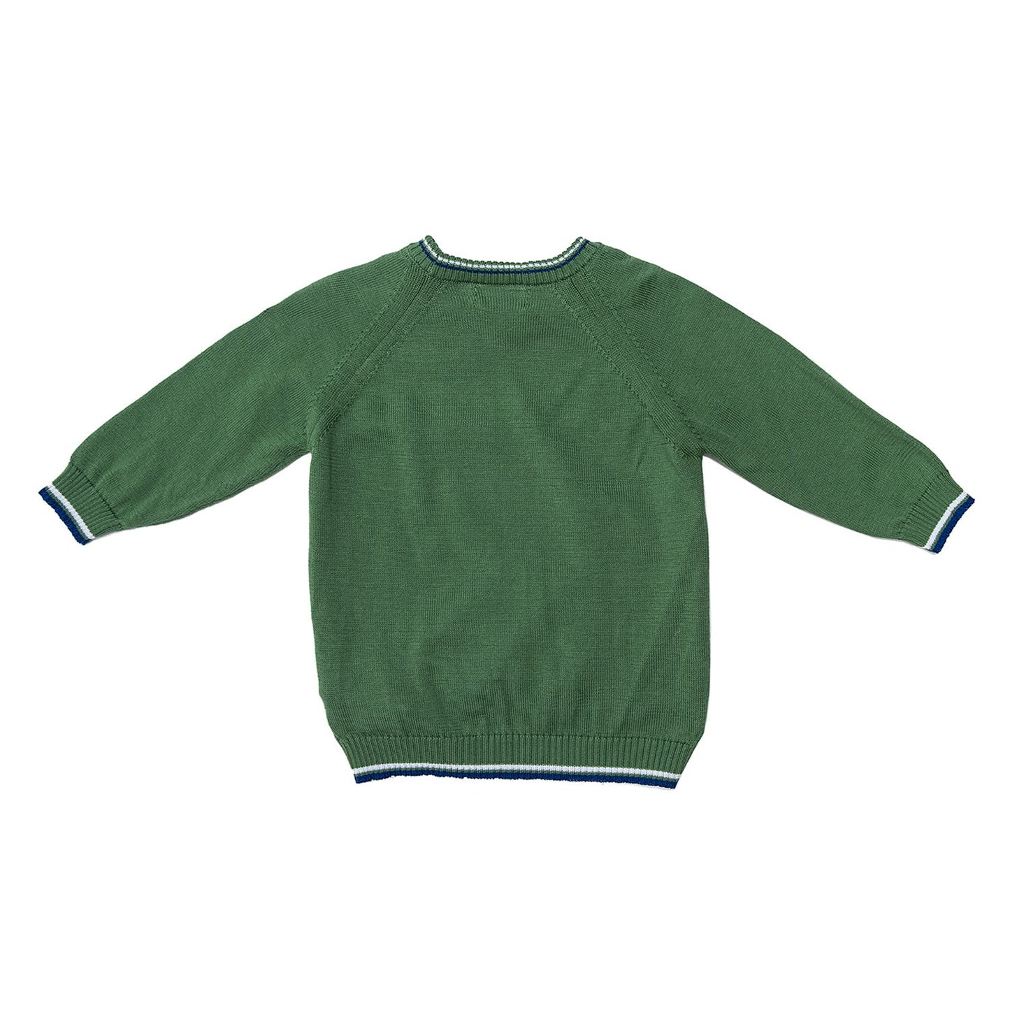 Pullover cotone con profili a costine