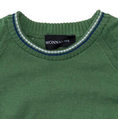 Pullover cotone con profili a costine