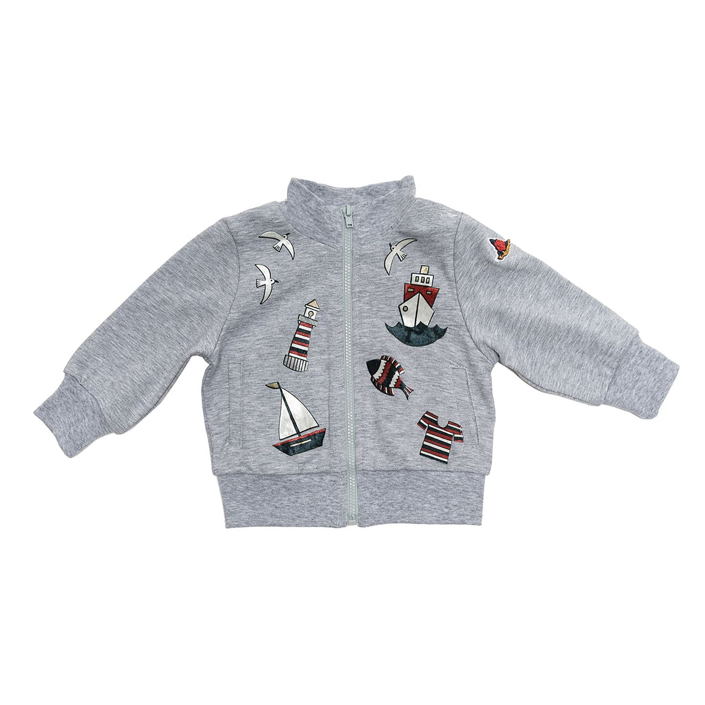 Felpa aperta in cotone